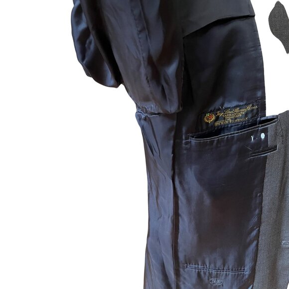 Hickey Freeman Boardroom Gray 100% Wool Two Button Suit Jacket Blazer Size 40R - Picture 5 of 14